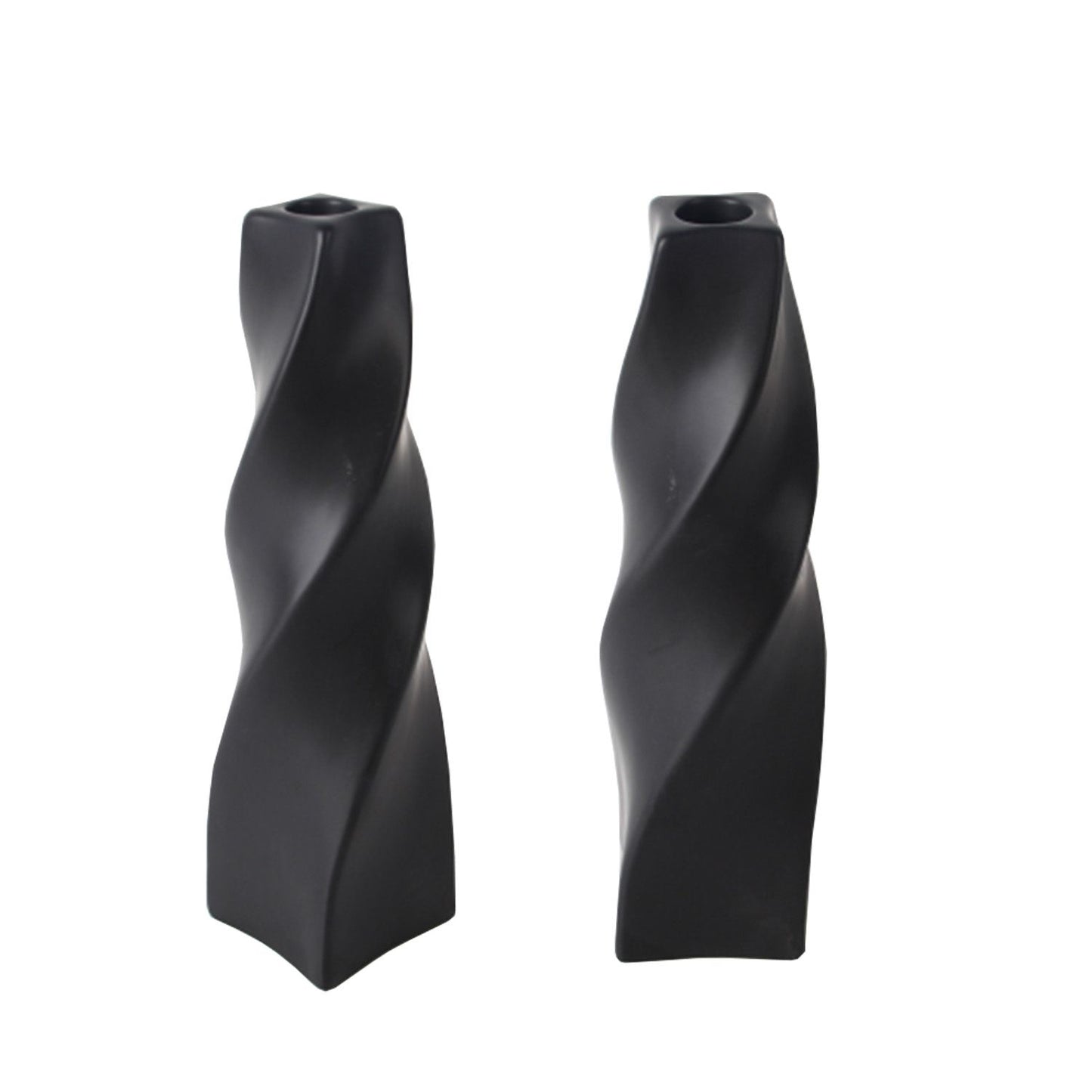 Curvy Tall Ceramic Candle Holder - Aria Home
