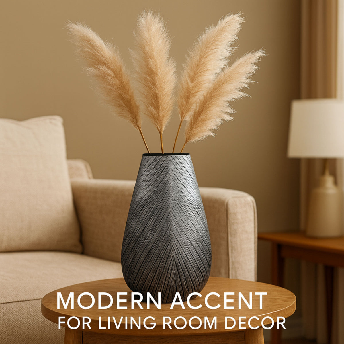PLR210-1 GRAY POLYRESIN VASES