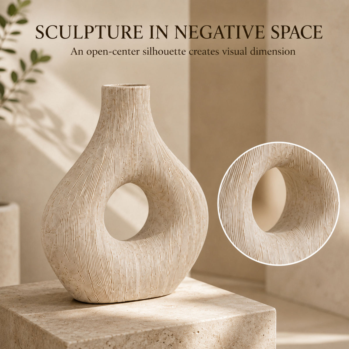PLR217 WHITE POLYRESIN VASES
