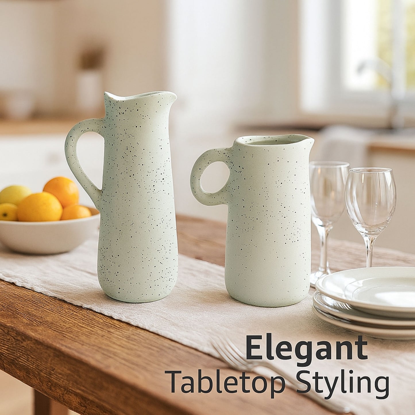 CESE328 WHITE RUSTIC CERAMIC