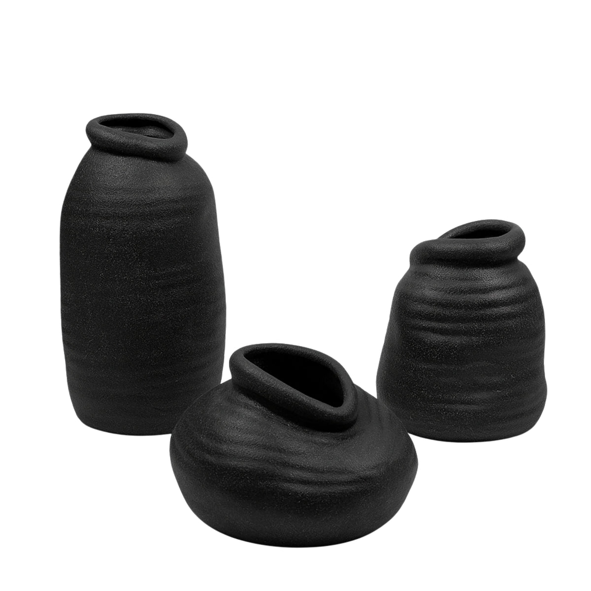CESE330 BLACK CERAMIC VASES HOME DECOR DEALS