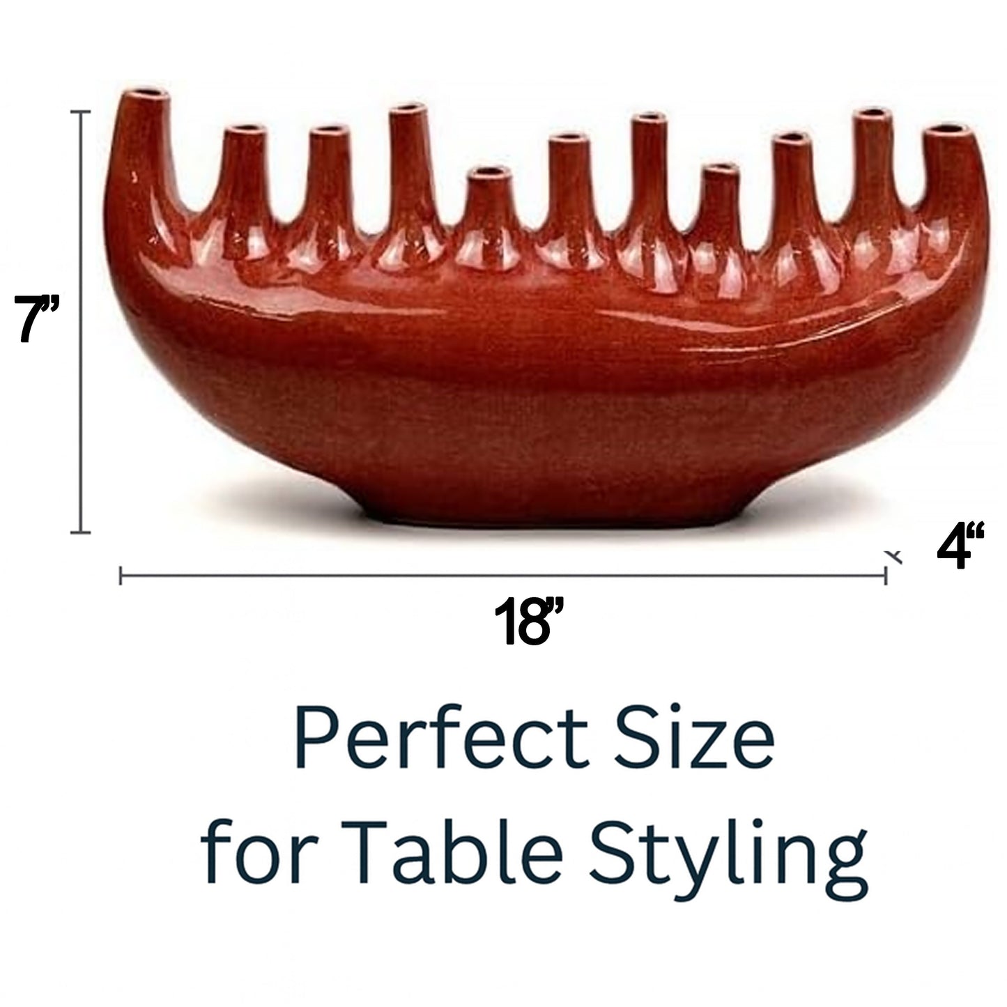 CEDC326 RED CANDLE HOLDERS