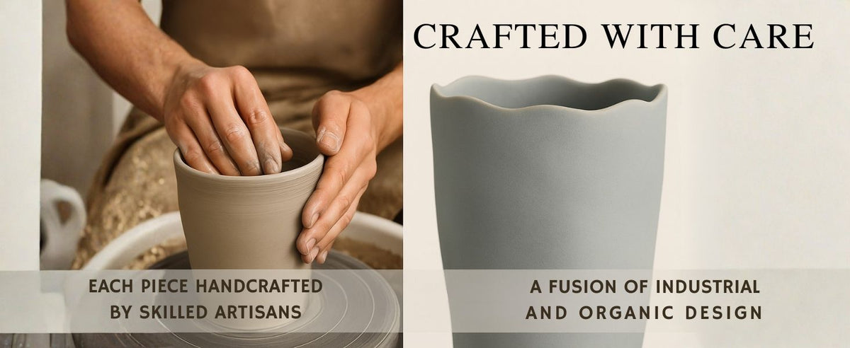 CAVA287 GREY CERAMIC VASES HOME DECOR DEALS