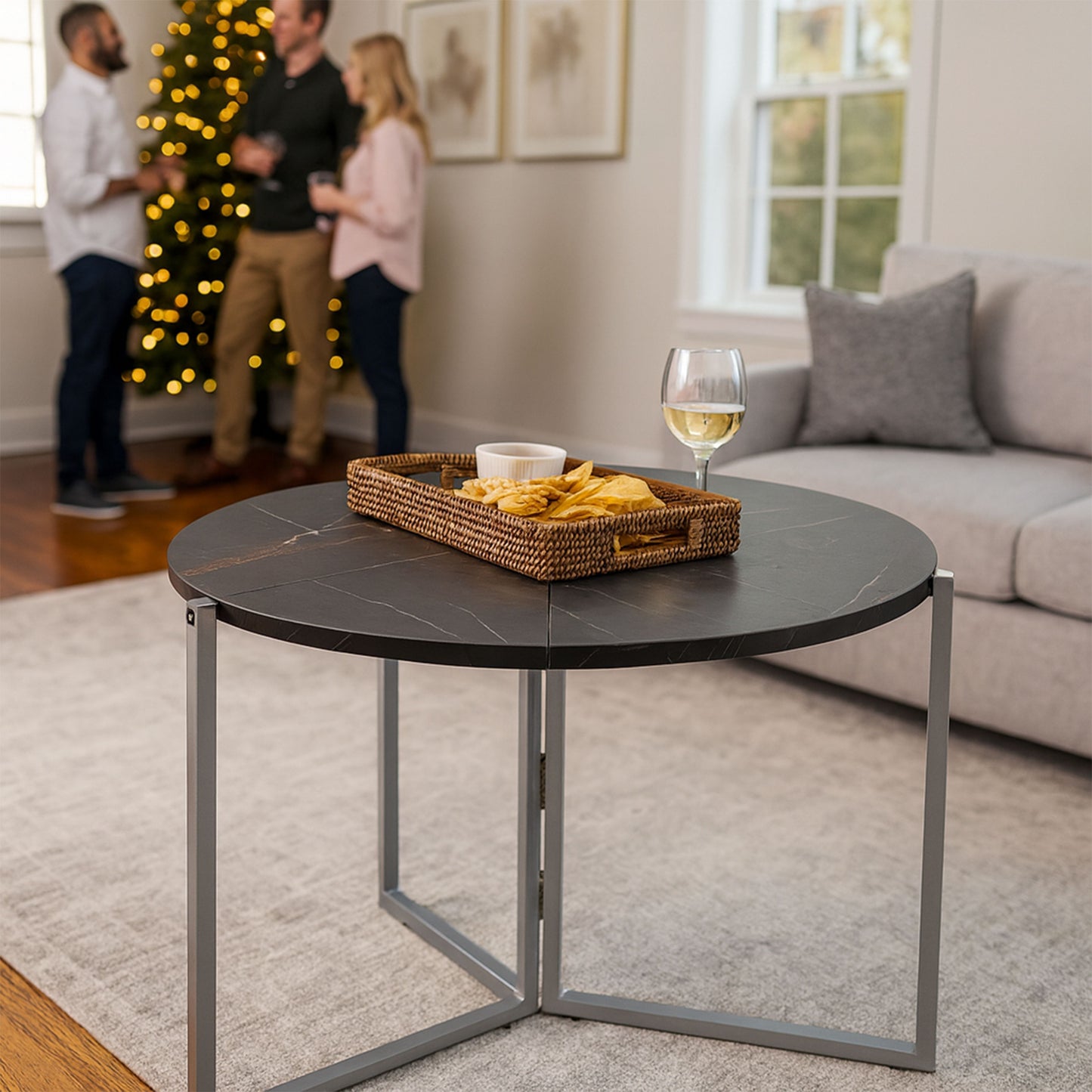 TB428BG BLACK CARRERA DINING TABLE
