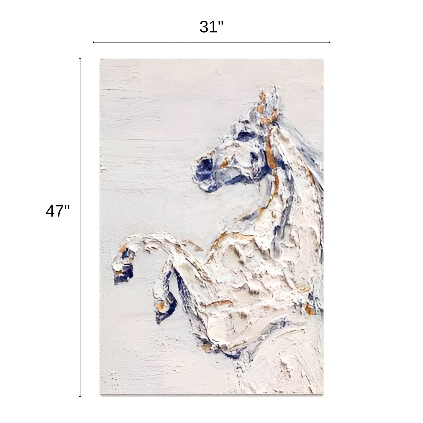 Majesty Frameless Oil Painting Hand-Painted Large Canvas Wall Art 31"X47"