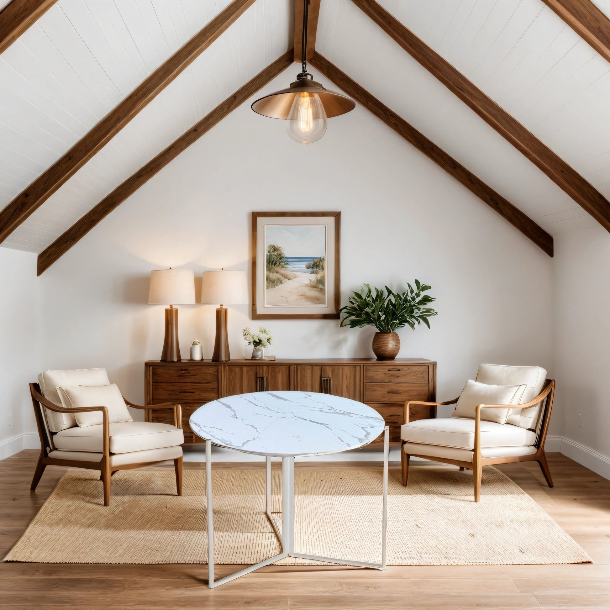 TB432M WHITE CARRERA DINING TABLE