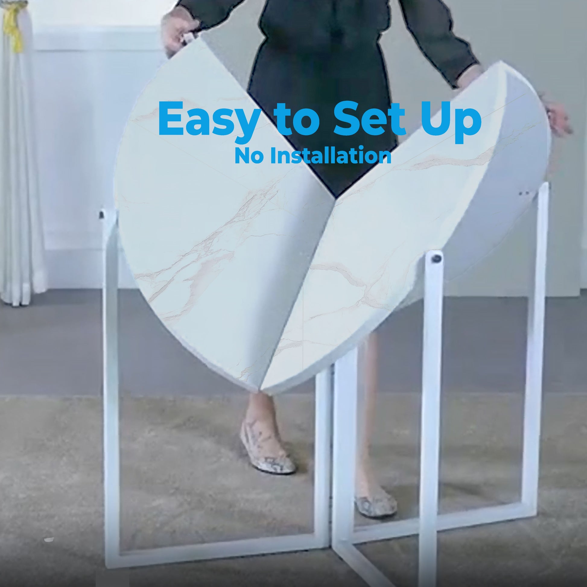 TB432M WHITE CARRERA DINING TABLE