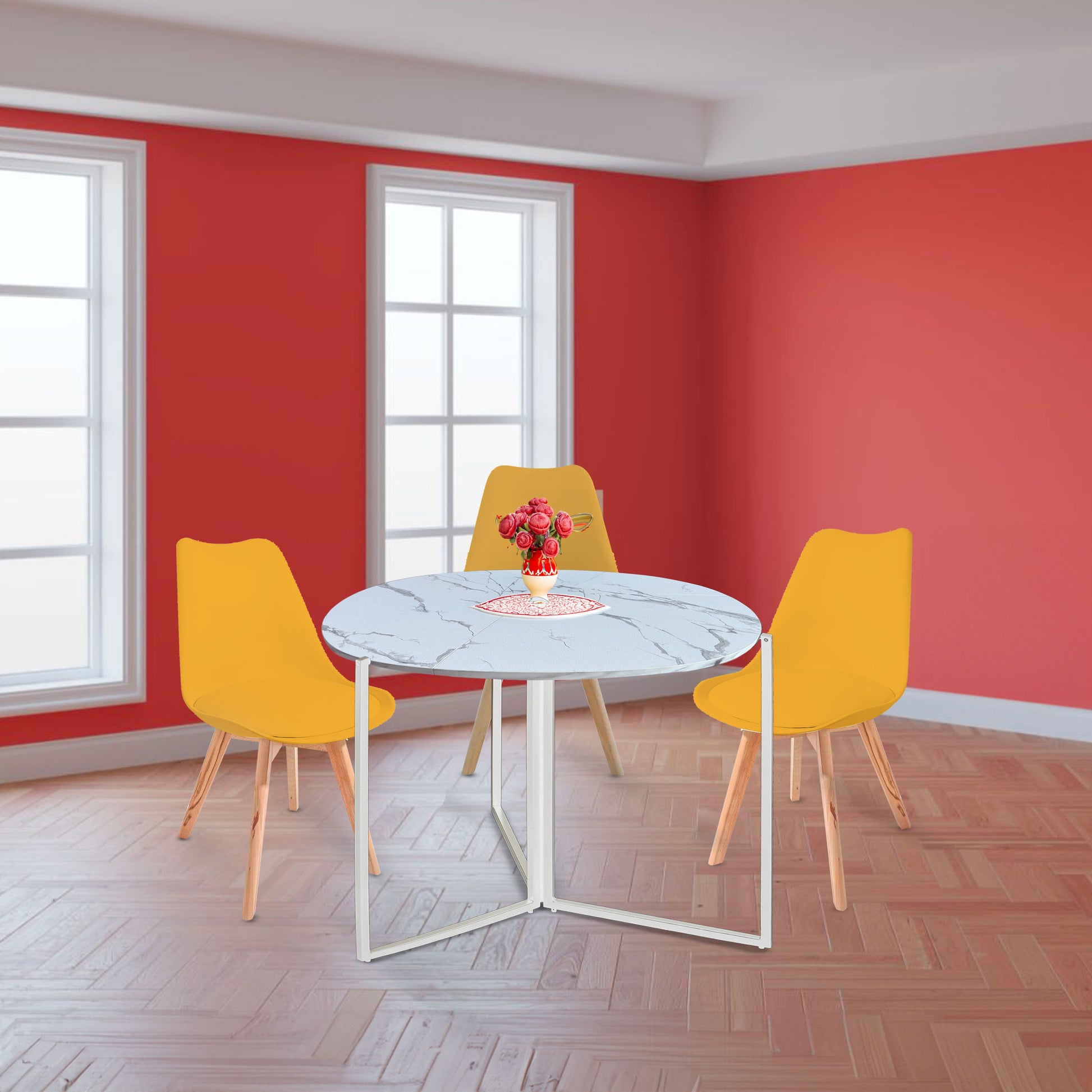 TB432M WHITE CARRERA DINING TABLE