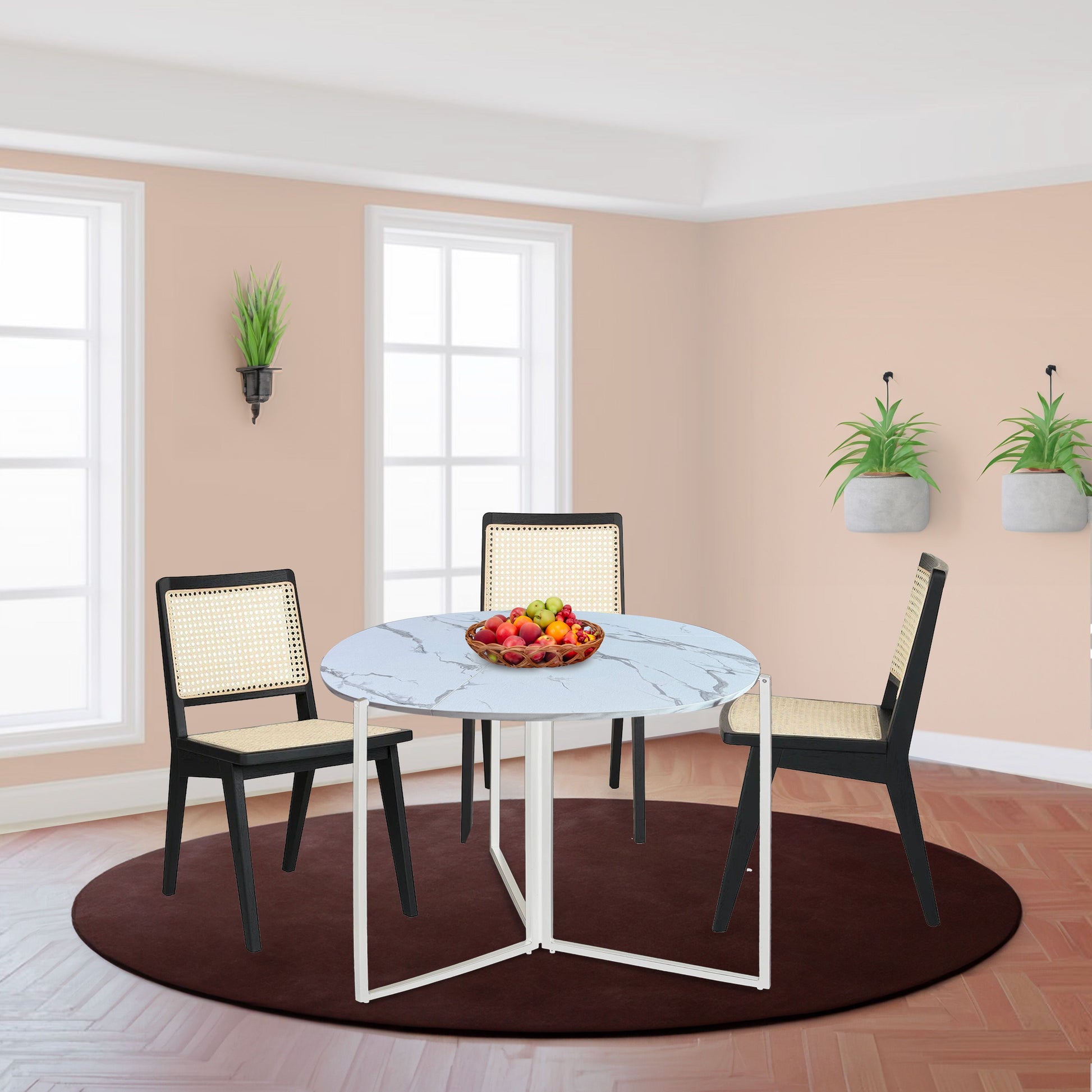 TB432M WHITE CARRERA DINING TABLE