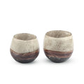 Set of 2 Decorative Bowls-Handblown Glass-Ombre Brown-Elegant-Sophisticated-Modern Luxury-Hostess Gi
