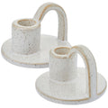 Elise Petite Ceramic Candle Holder, Set of Two