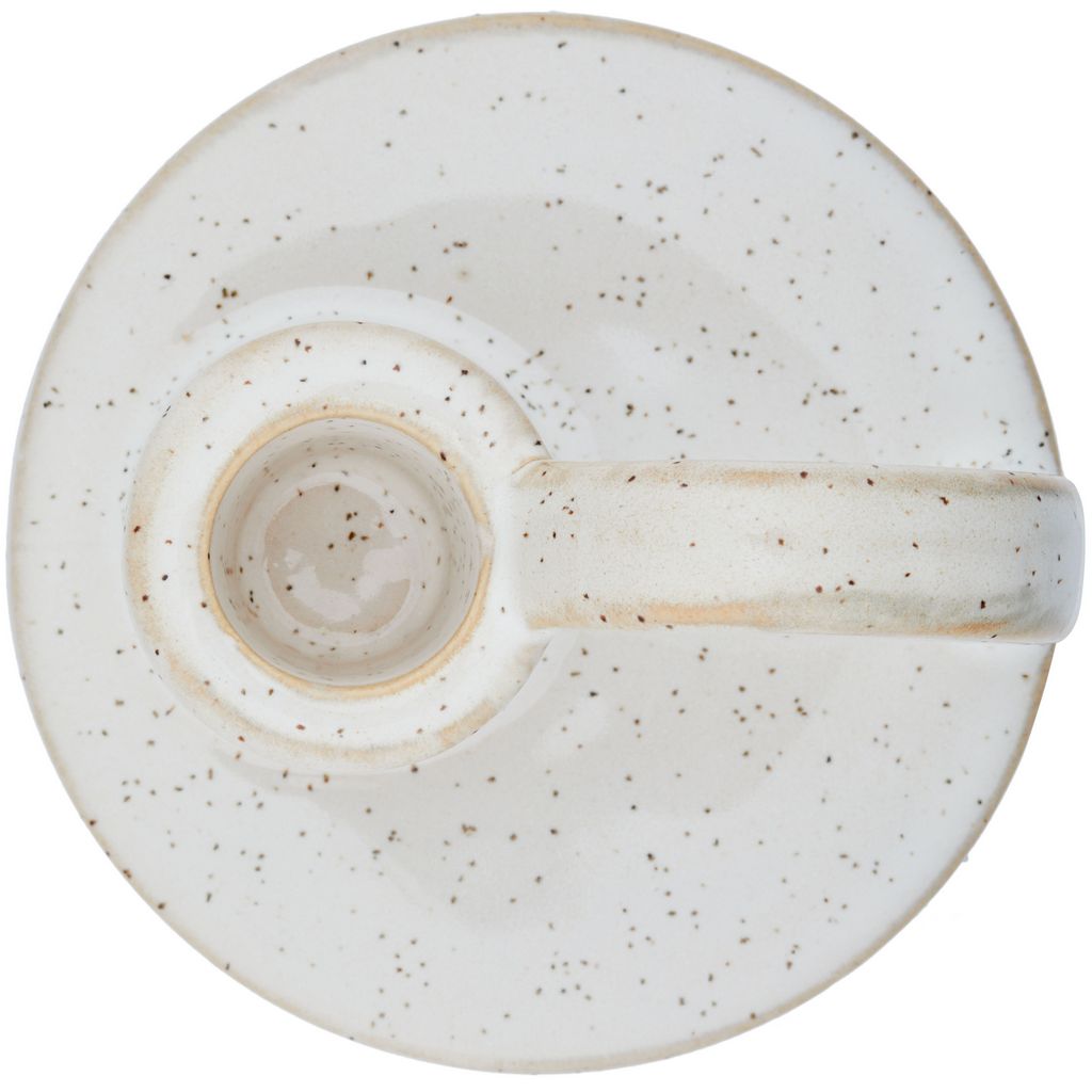 CECA364 GLAZED WHITE CANDLE HOLDERS