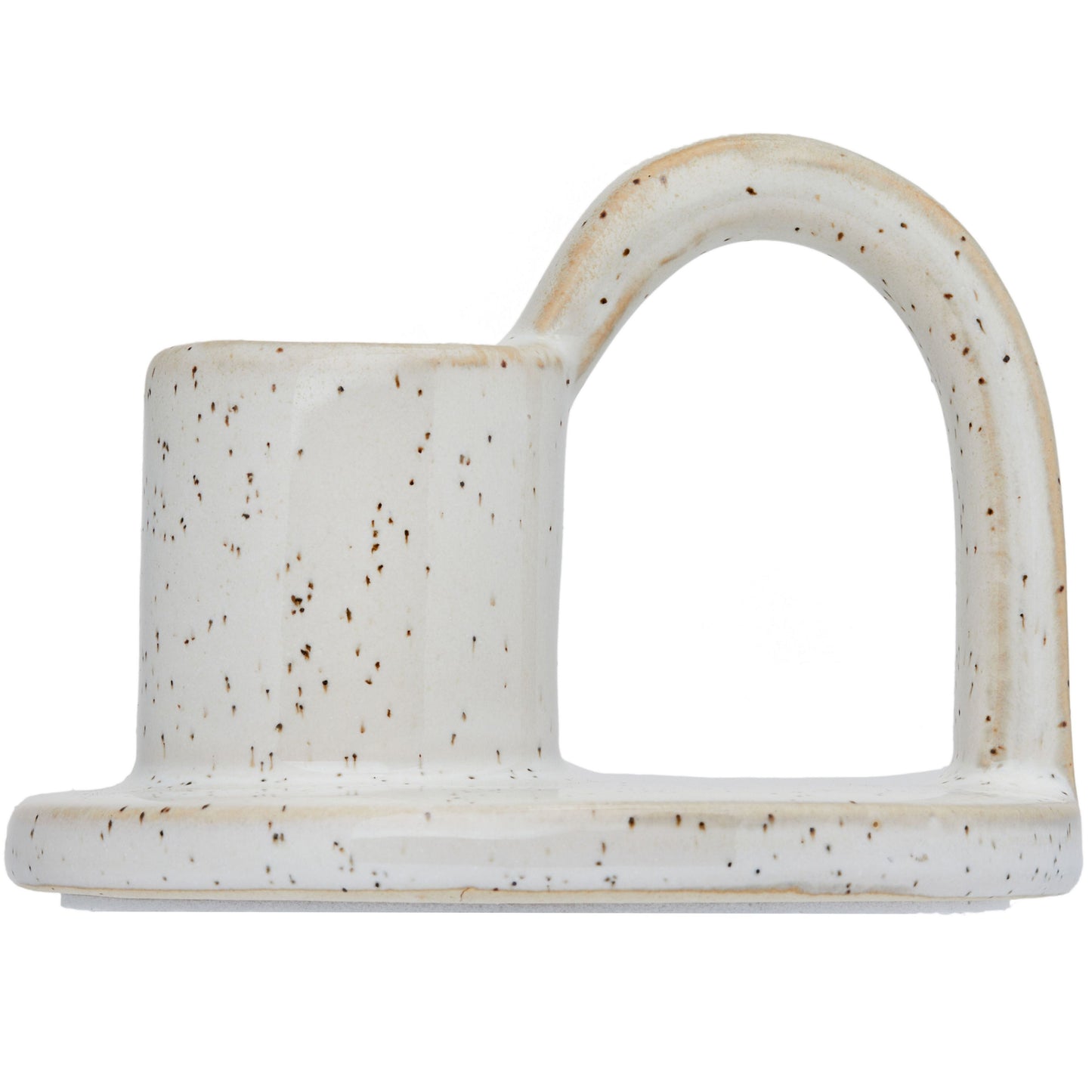 CECA364 GLAZED WHITE CANDLE HOLDERS