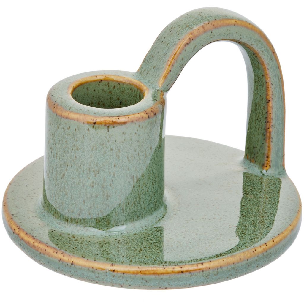 CECA364 LIGHT GREEN CANDLE HOLDERS