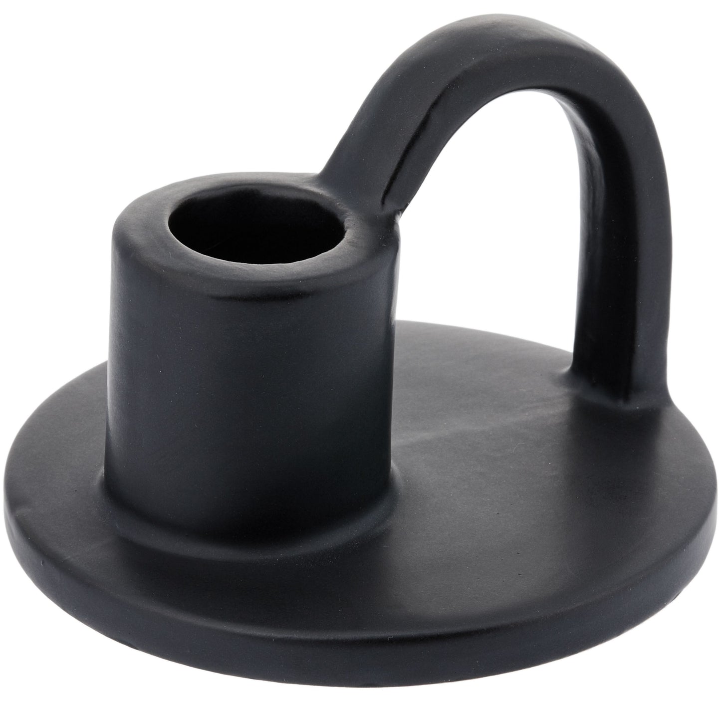 CECA364 MATT BLACK CANDLE HOLDERS