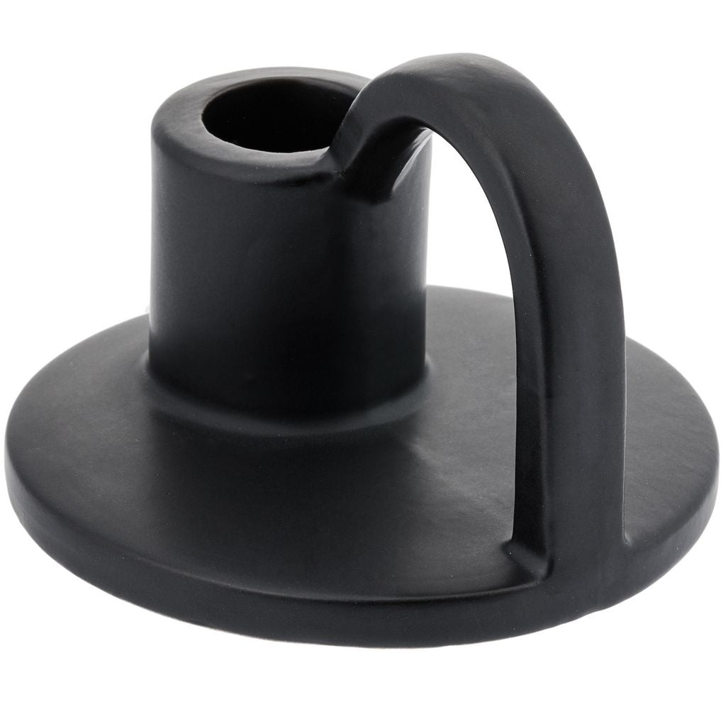 CECA364 MATT BLACK CANDLE HOLDERS