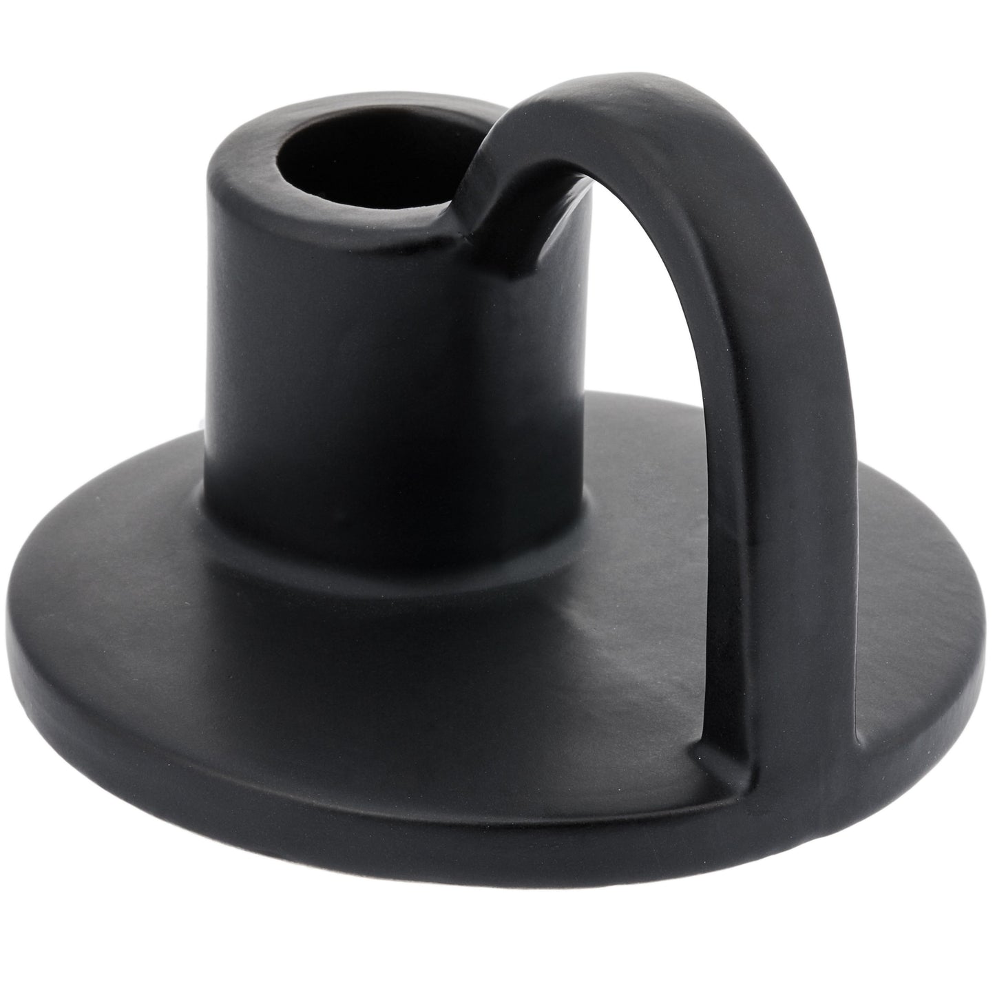 CECA364 MATT BLACK CANDLE HOLDERS