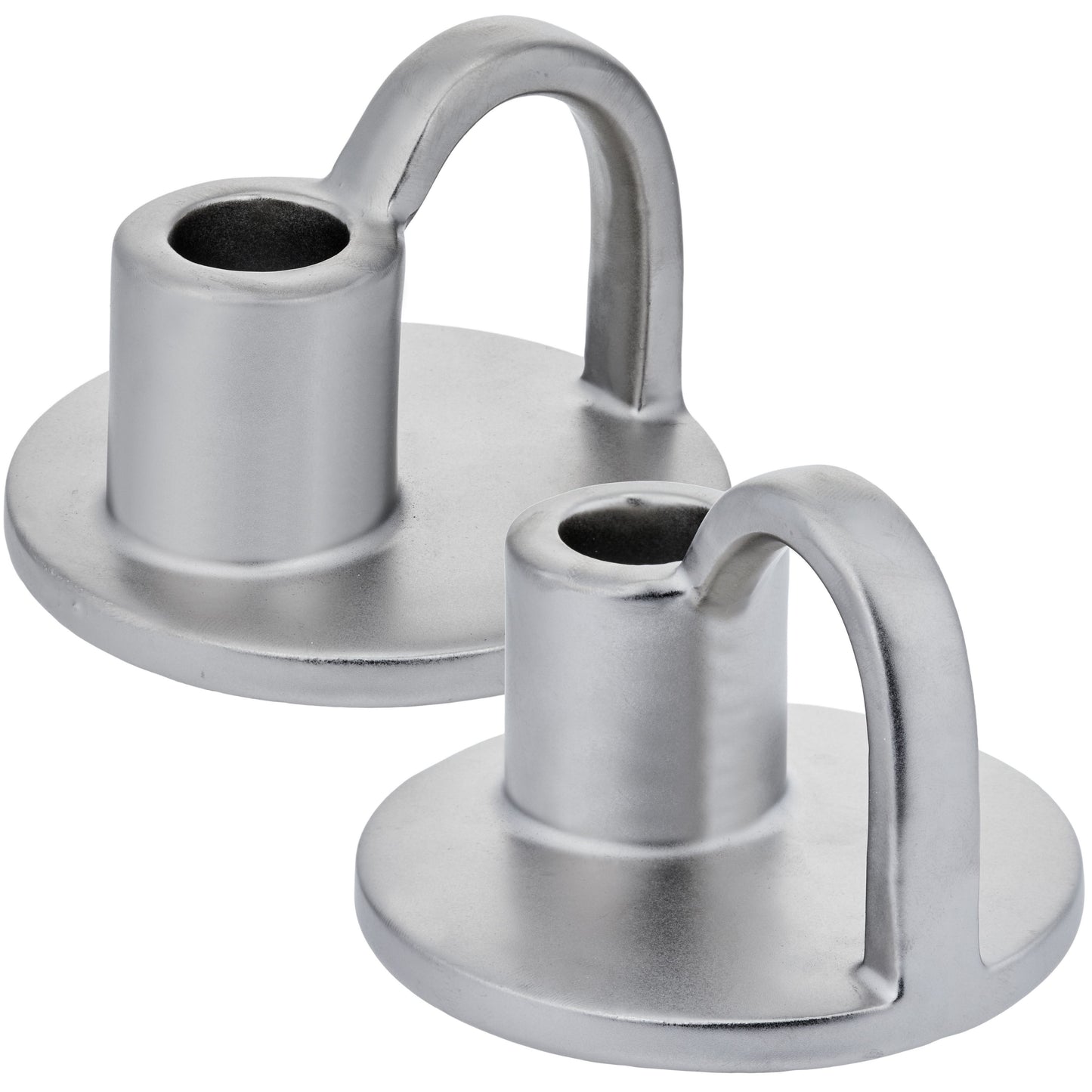 CECA364 MATT TITANIUM CANDLE HOLDERS