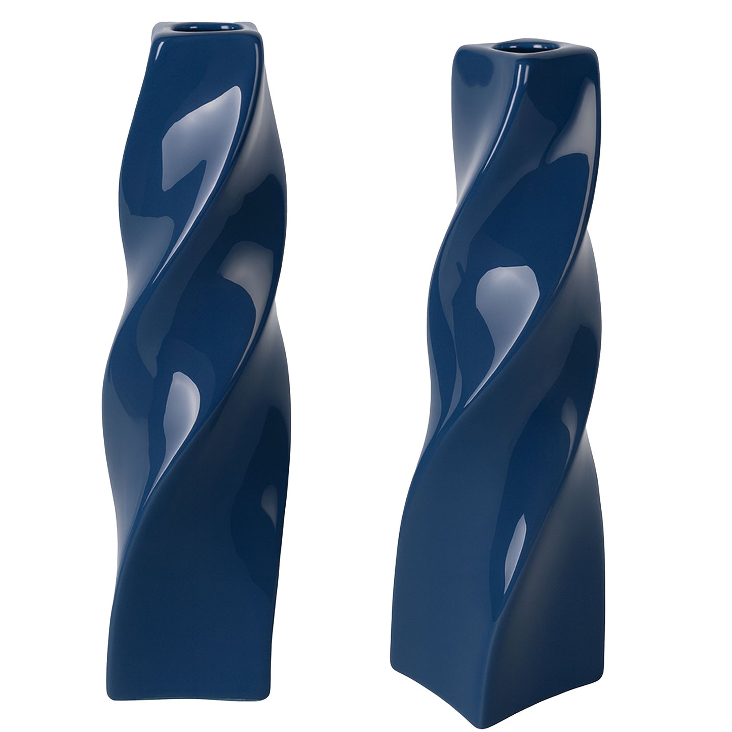 CECA371 BLUE CANDLE HOLDERS