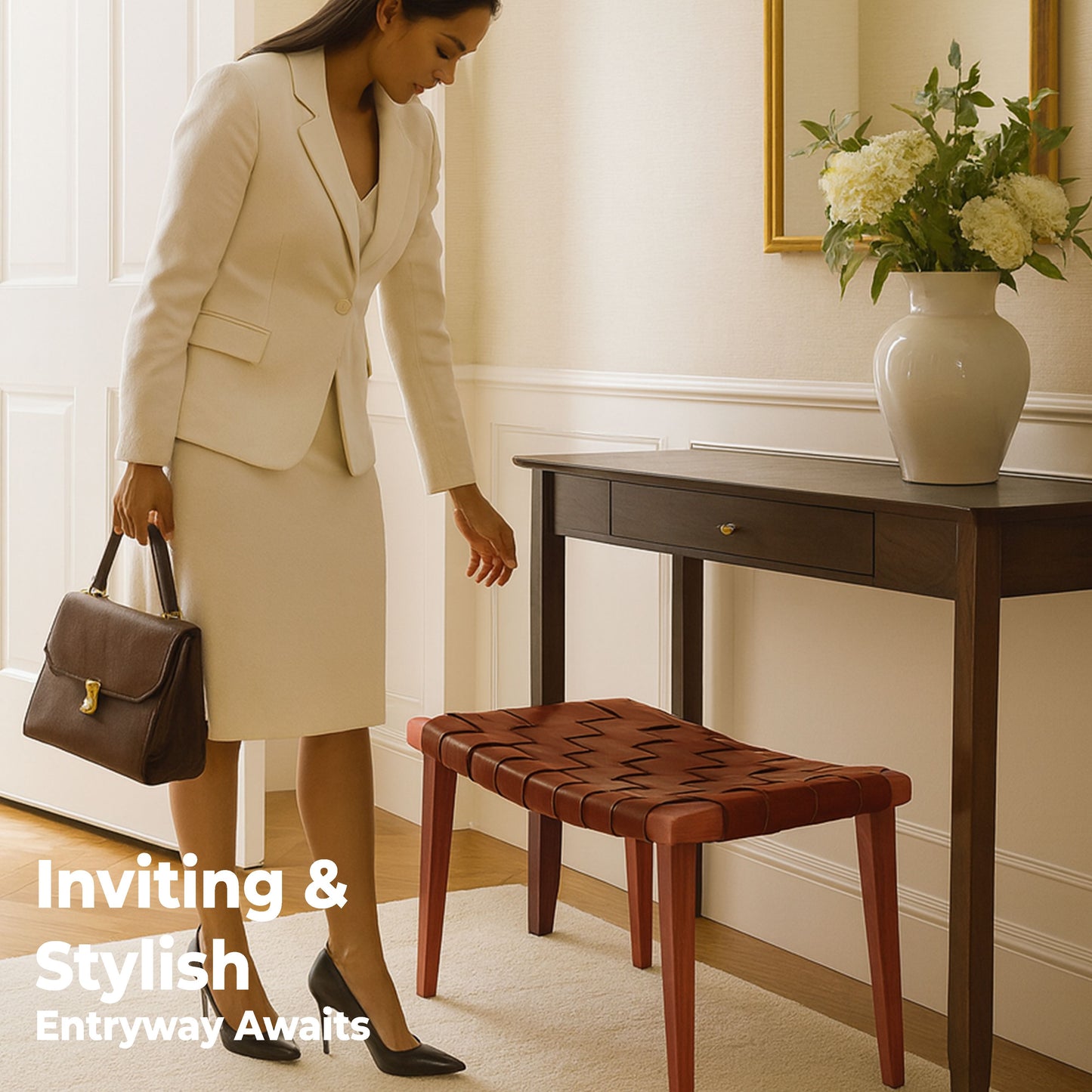 ST463 COGNAC STOOL