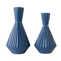 Set of 2 Santa Fe-Inspired Ceramic Water Jug Vases - Marine Blue | Southwest Collection by Aria Home