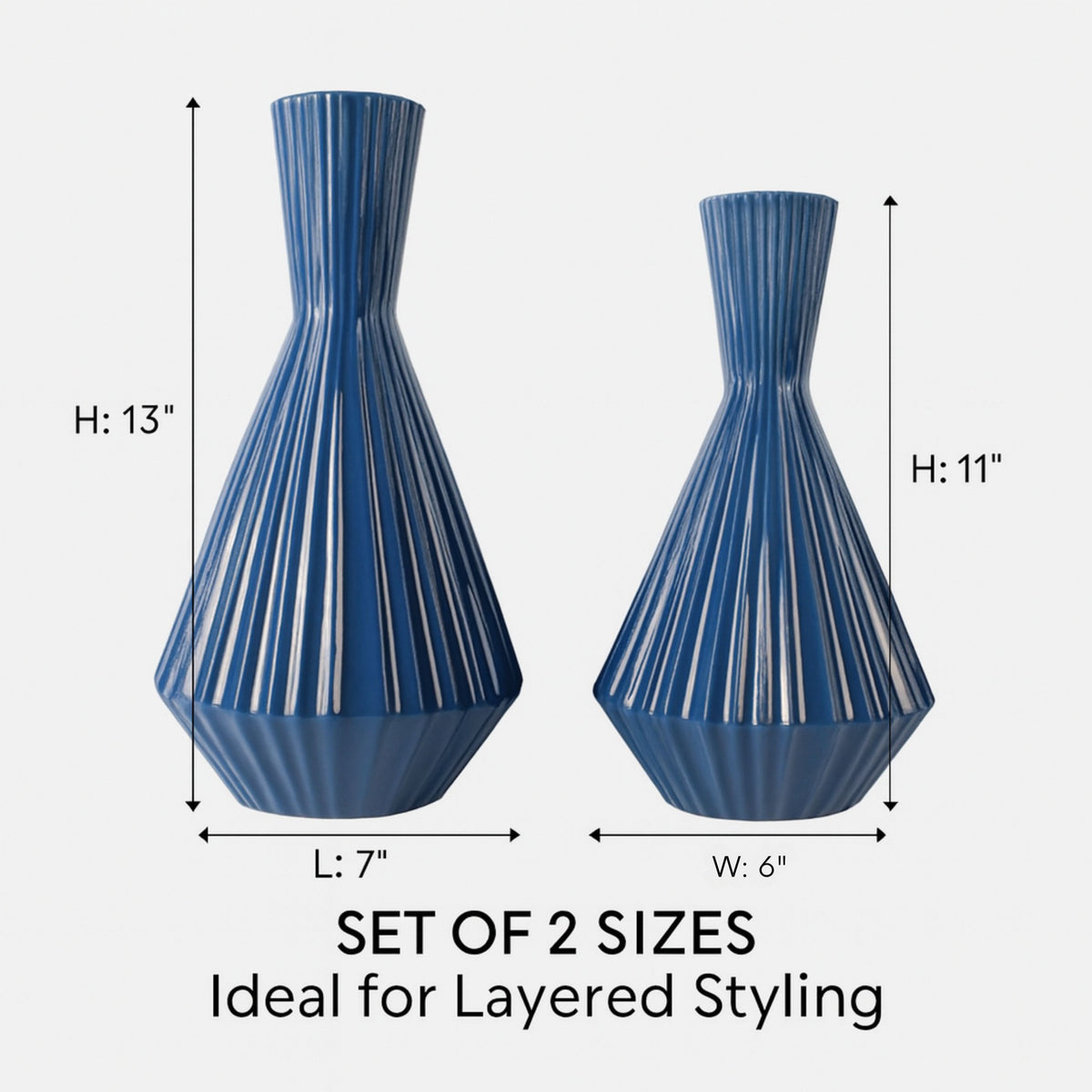 CEVA378 BLUE CERAMIC VASES HOME DECOR DEALS