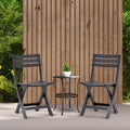 Set of 2 Terrasse Outdoor Folding Chair-Weather & UV Resistant