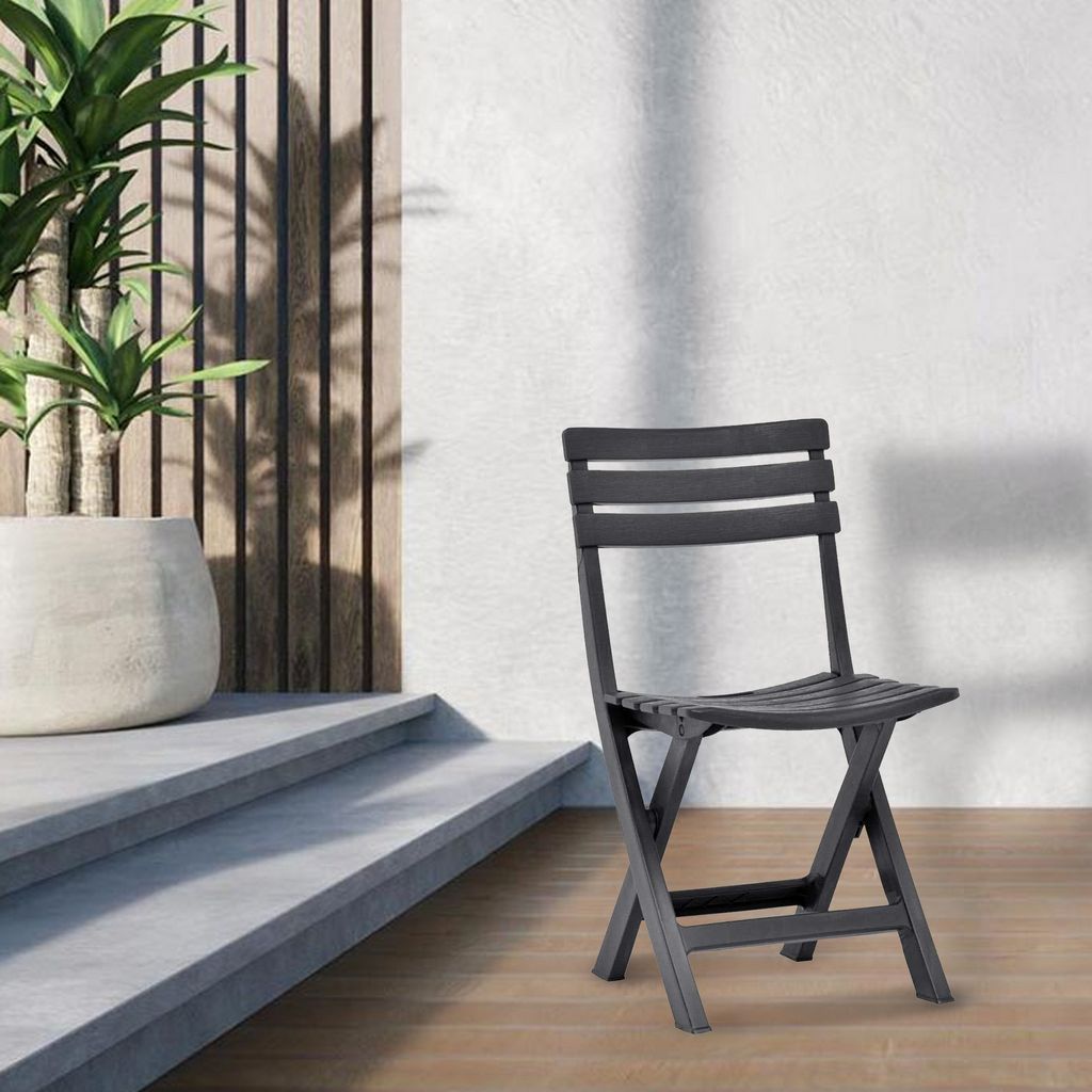 CH423-2 BLACK FOLDING CHAIRS PATIO