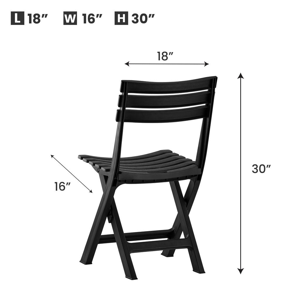 CH423-2 BLACK FOLDING CHAIRS PATIO