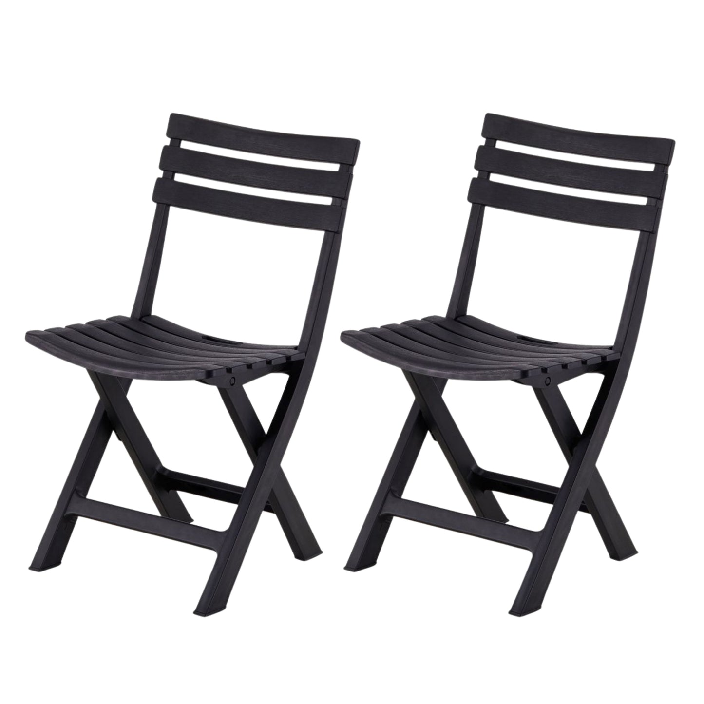 CH423-2 BLACK FOLDING CHAIRS PATIO