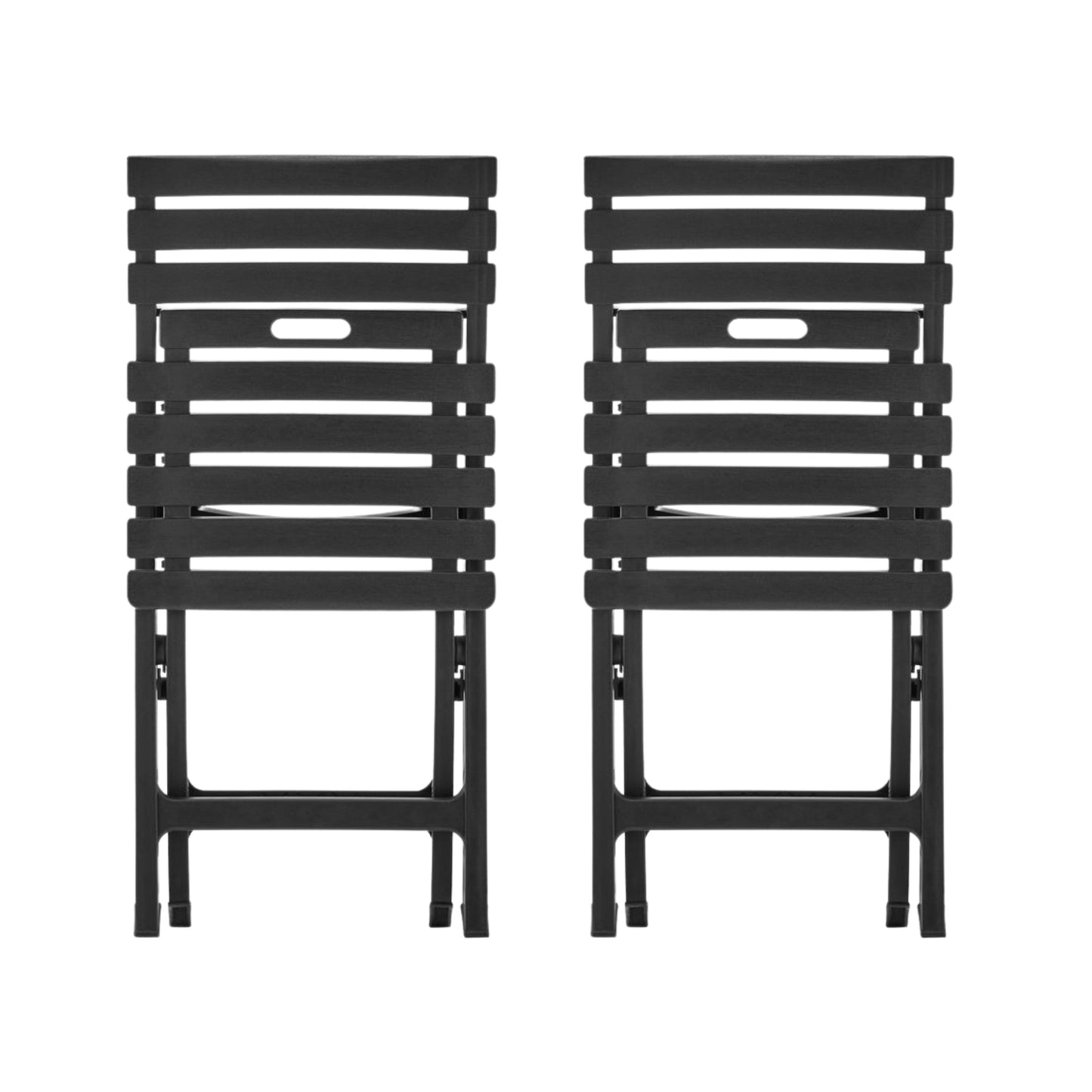 CH423-2 BLACK FOLDING CHAIRS PATIO