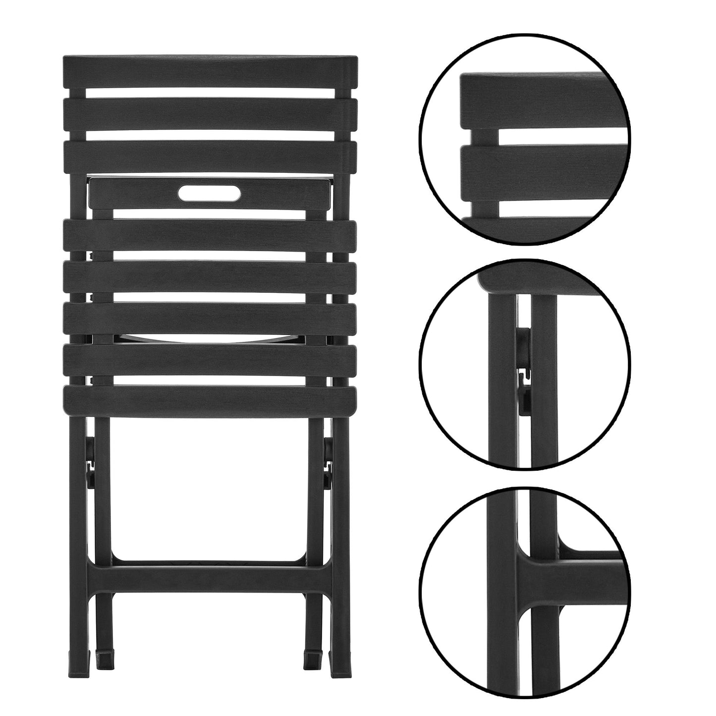 CH423-2 BLACK FOLDING CHAIRS PATIO