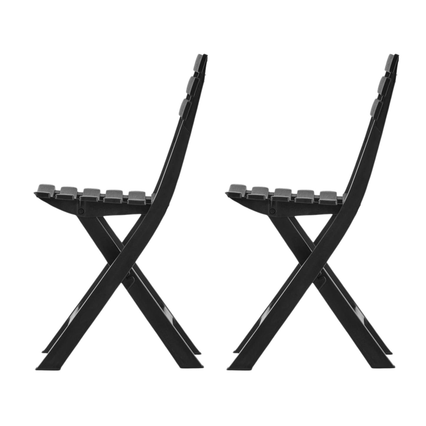 CH423-2 BLACK FOLDING CHAIRS PATIO