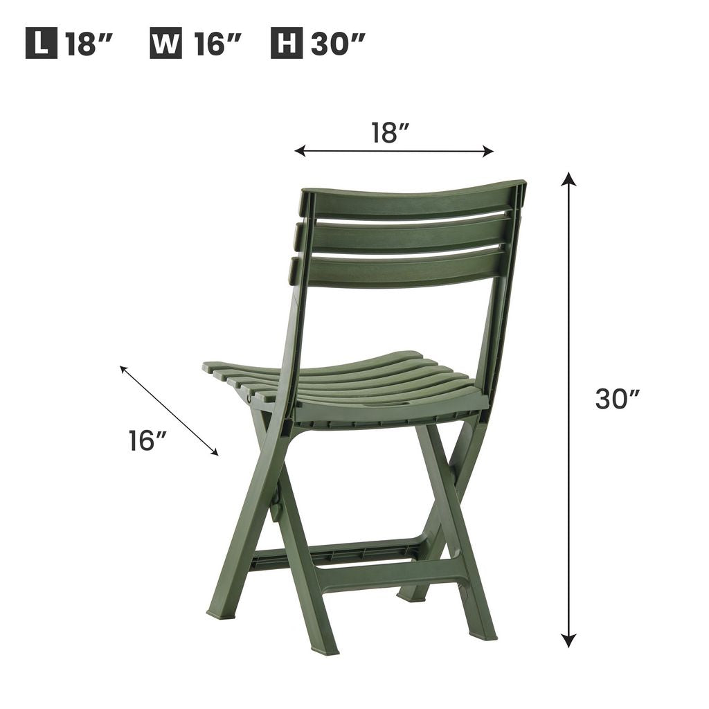 CH423-2 AVOCADO GREEN FOLDING CHAIRS PATIO