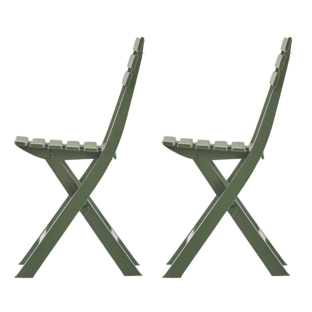 CH423-2 AVOCADO GREEN FOLDING CHAIRS PATIO