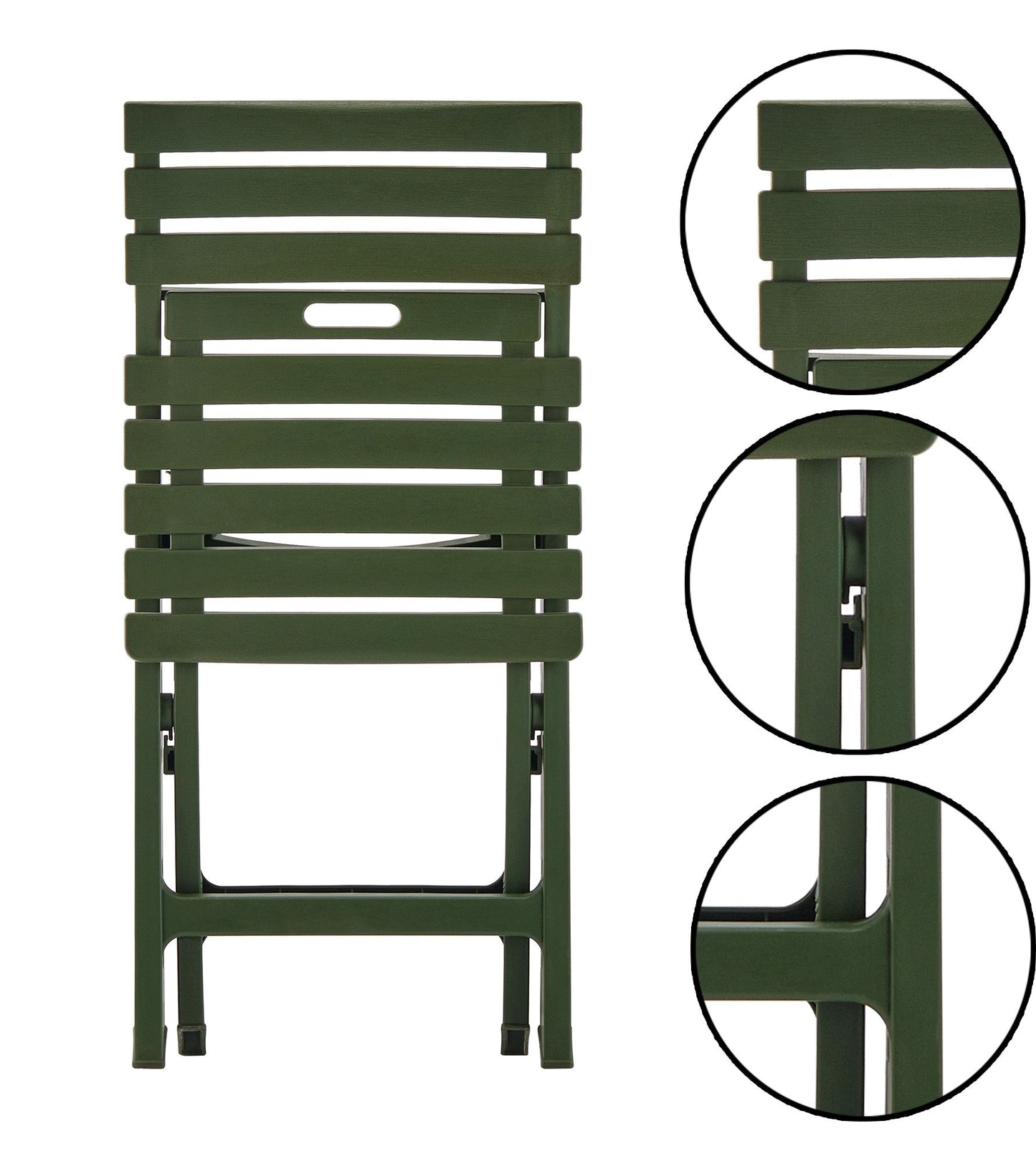 CH423-2 AVOCADO GREEN FOLDING CHAIRS PATIO