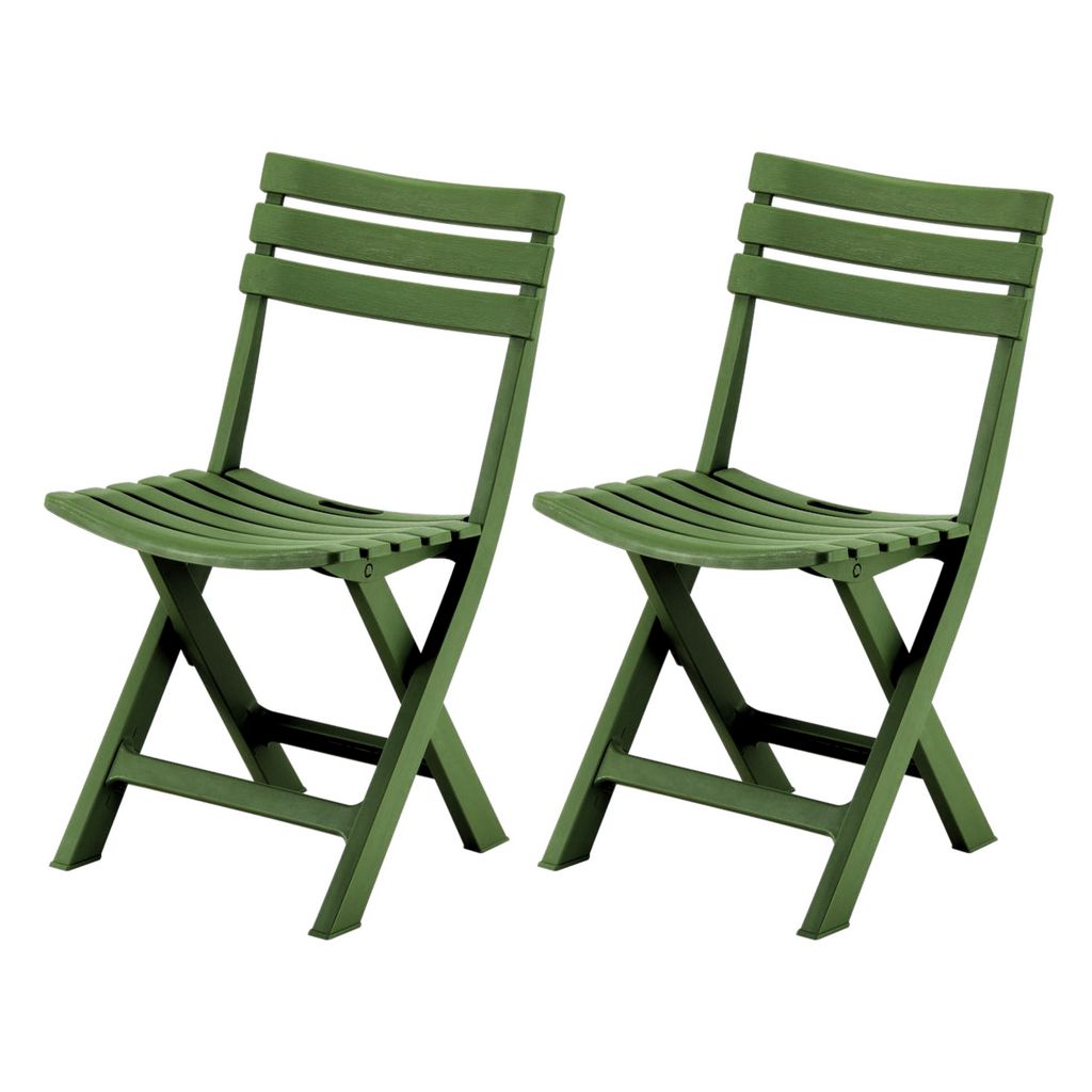 CH423-2 AVOCADO GREEN FOLDING CHAIRS PATIO