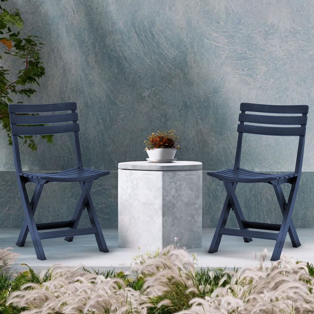 CH423-2 INDIGO BLUE FOLDING CHAIRS