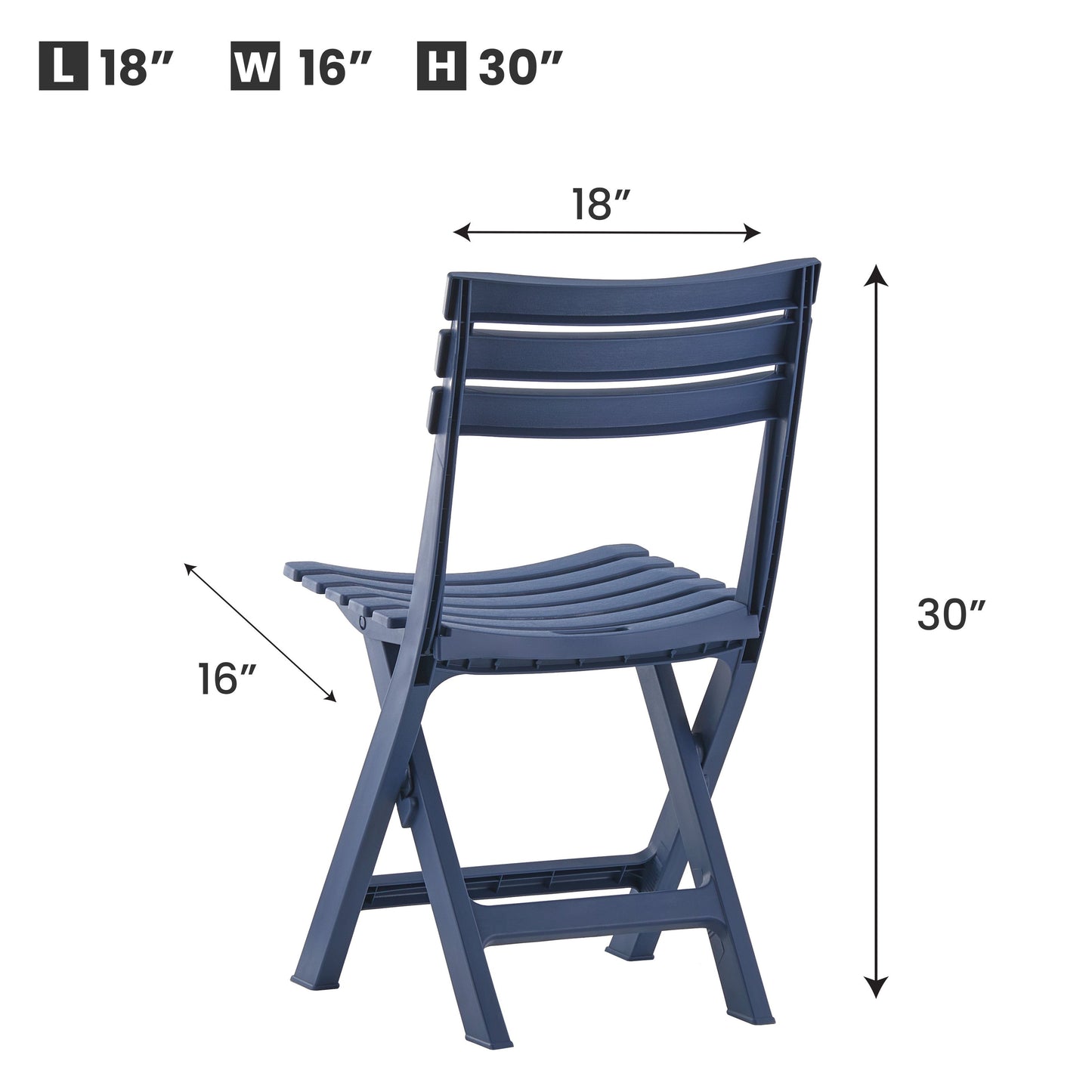 CH423-2 INDIGO BLUE FOLDING CHAIRS PATIO