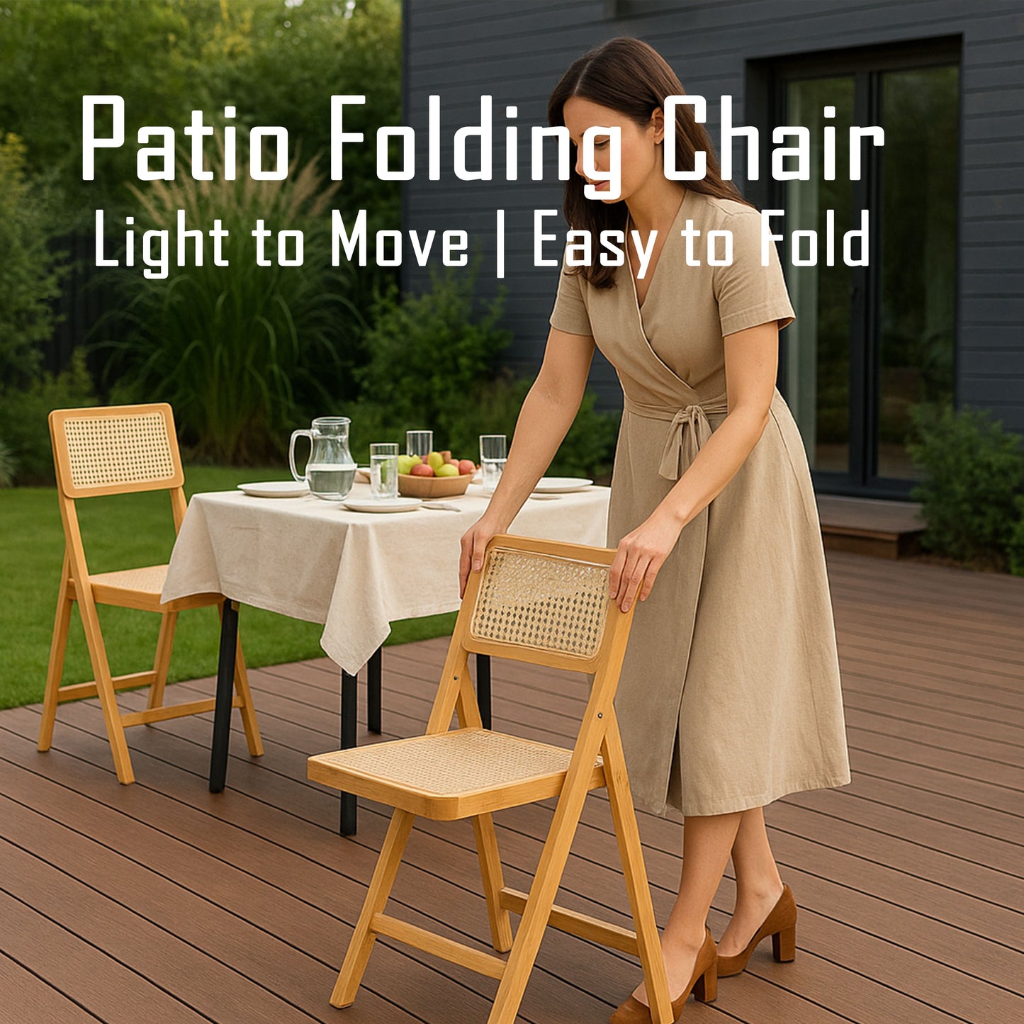 CH470 NATURAL FOLDING CHAIR