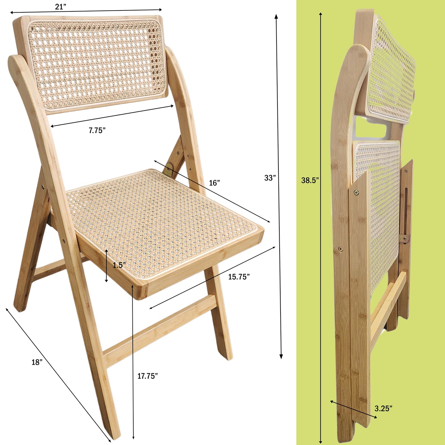 CH470 NATURAL FOLDING CHAIR
