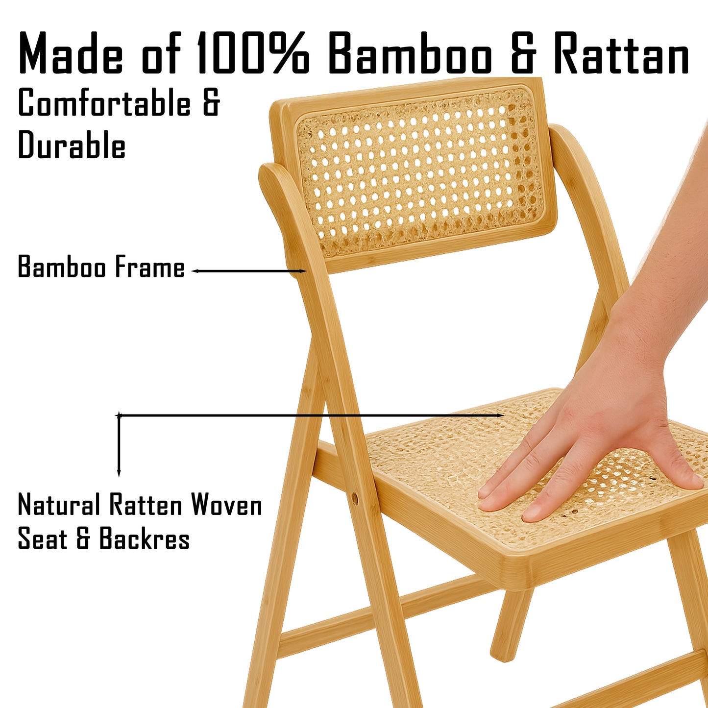 CH470 NATURAL FOLDING CHAIR