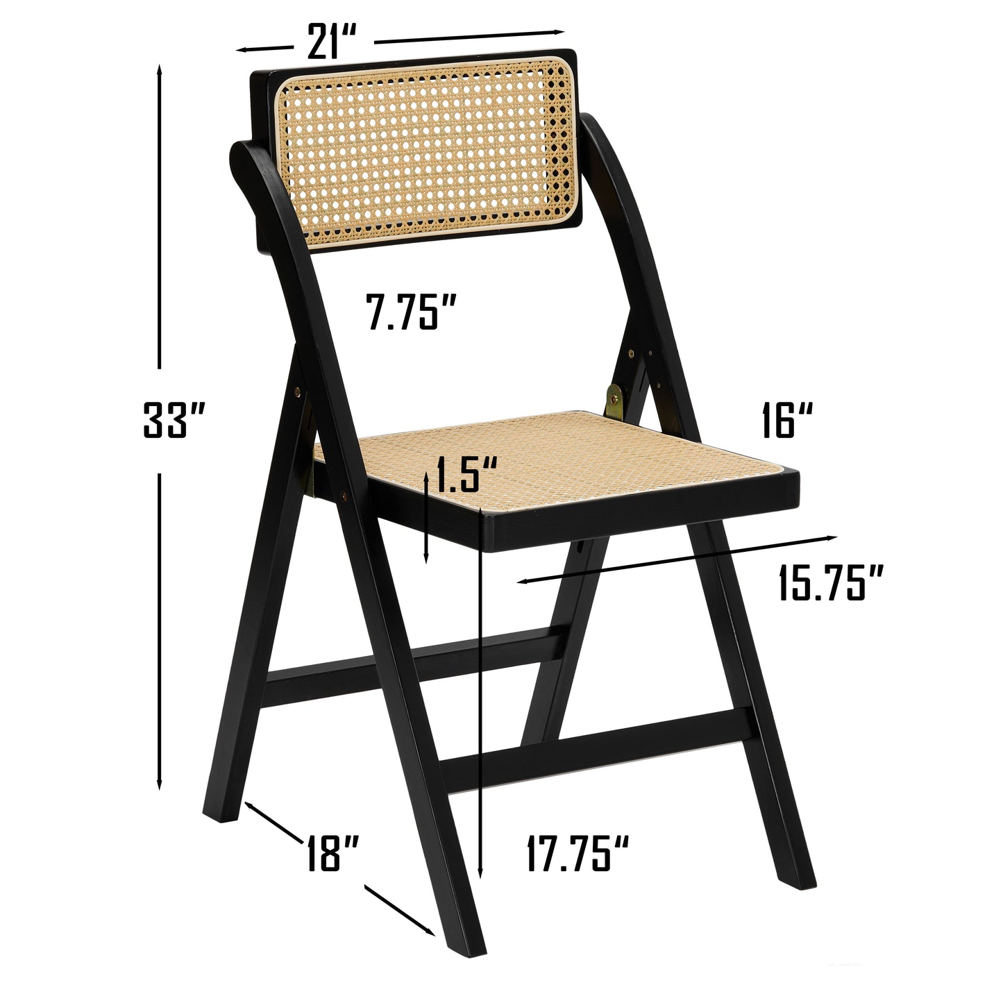 CH470 BLACK FOLDING CHAIR PATIO