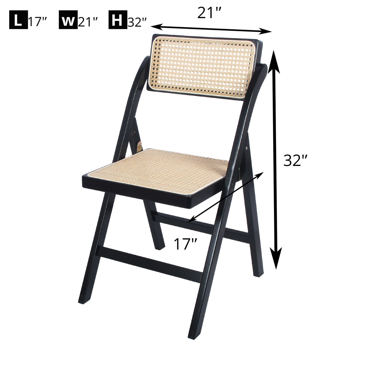 CH470 BLACK FOLDING CHAIR PATIO