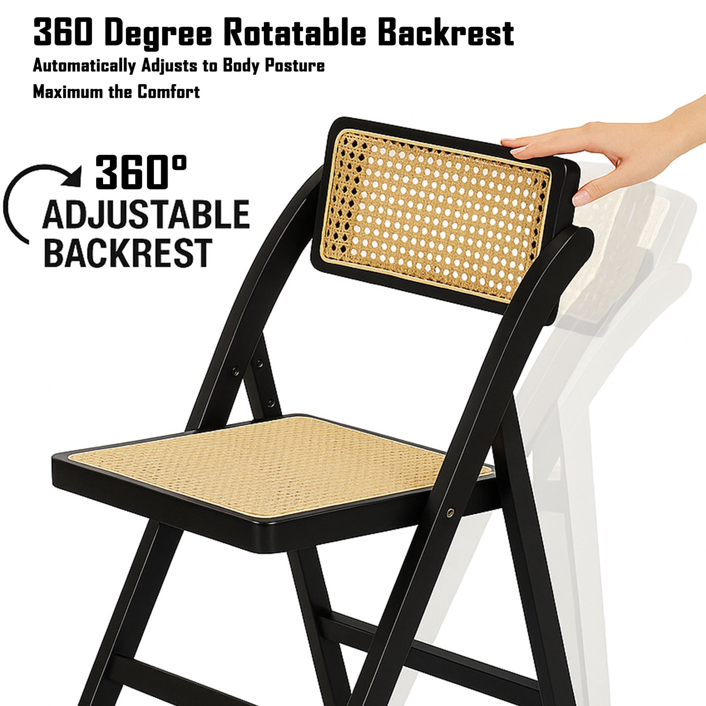 CH470 BLACK FOLDING CHAIR PATIO