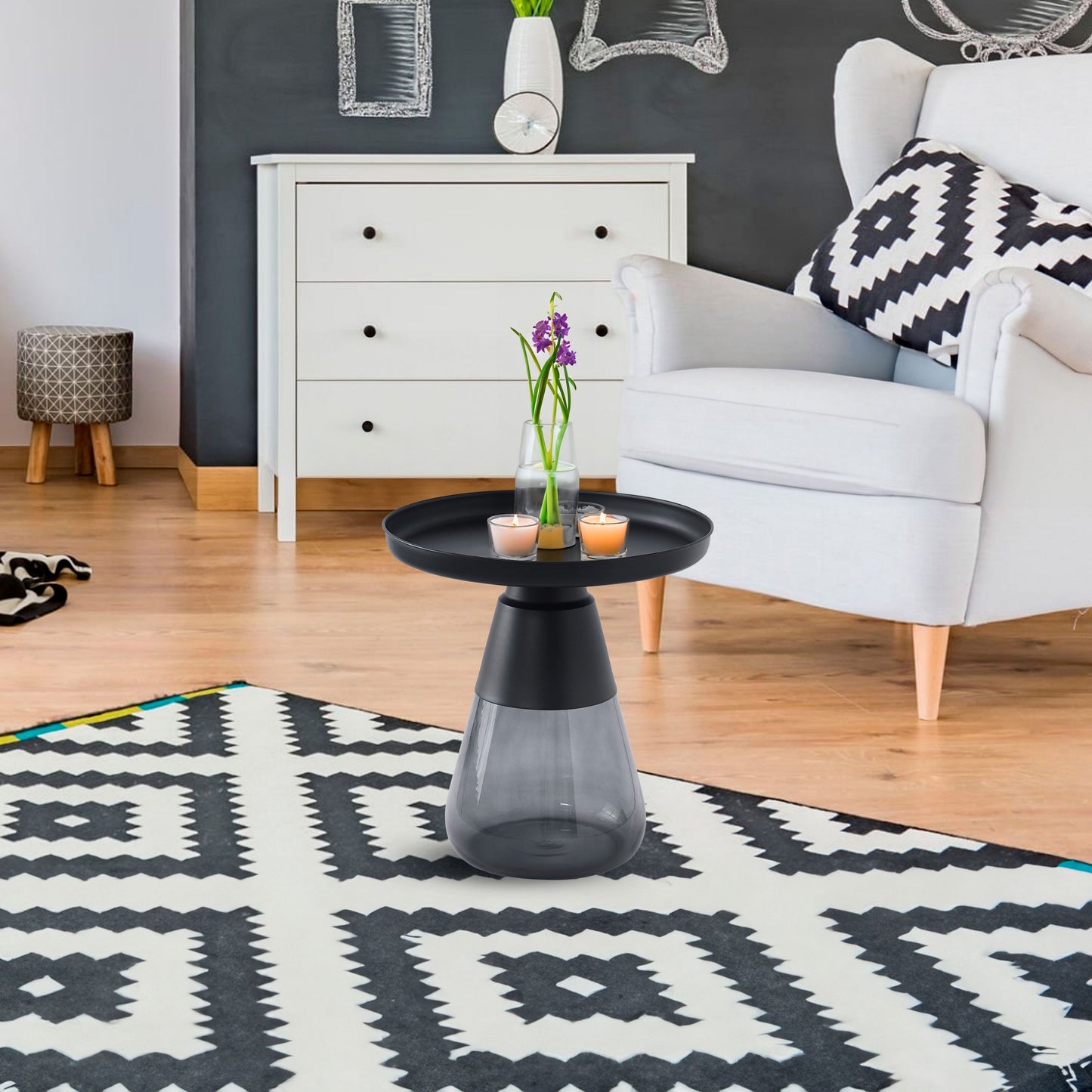 TB471 MAT BLK-GRY BAS NESTING TABLE