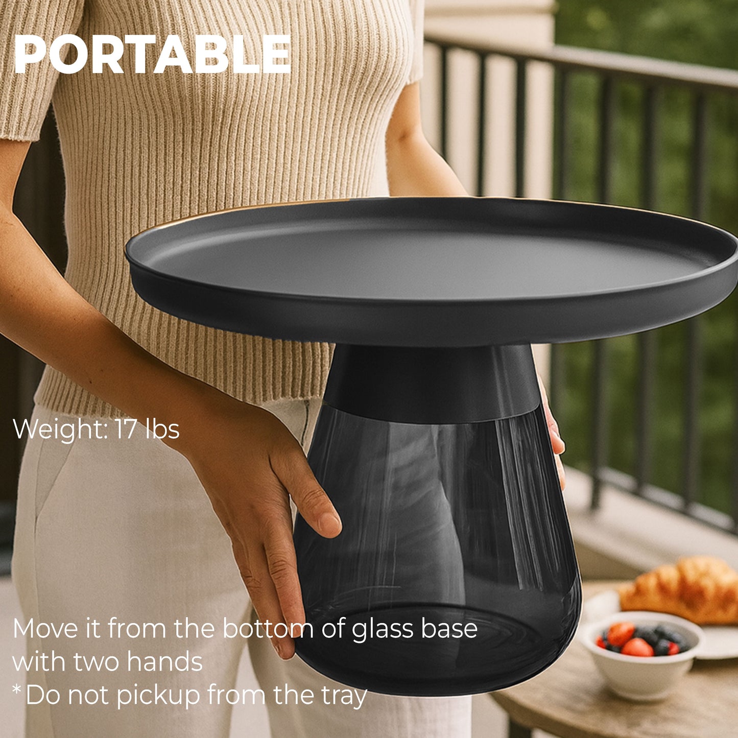 TB472 MAT BLK/GRY BAS NESTING TABLE
