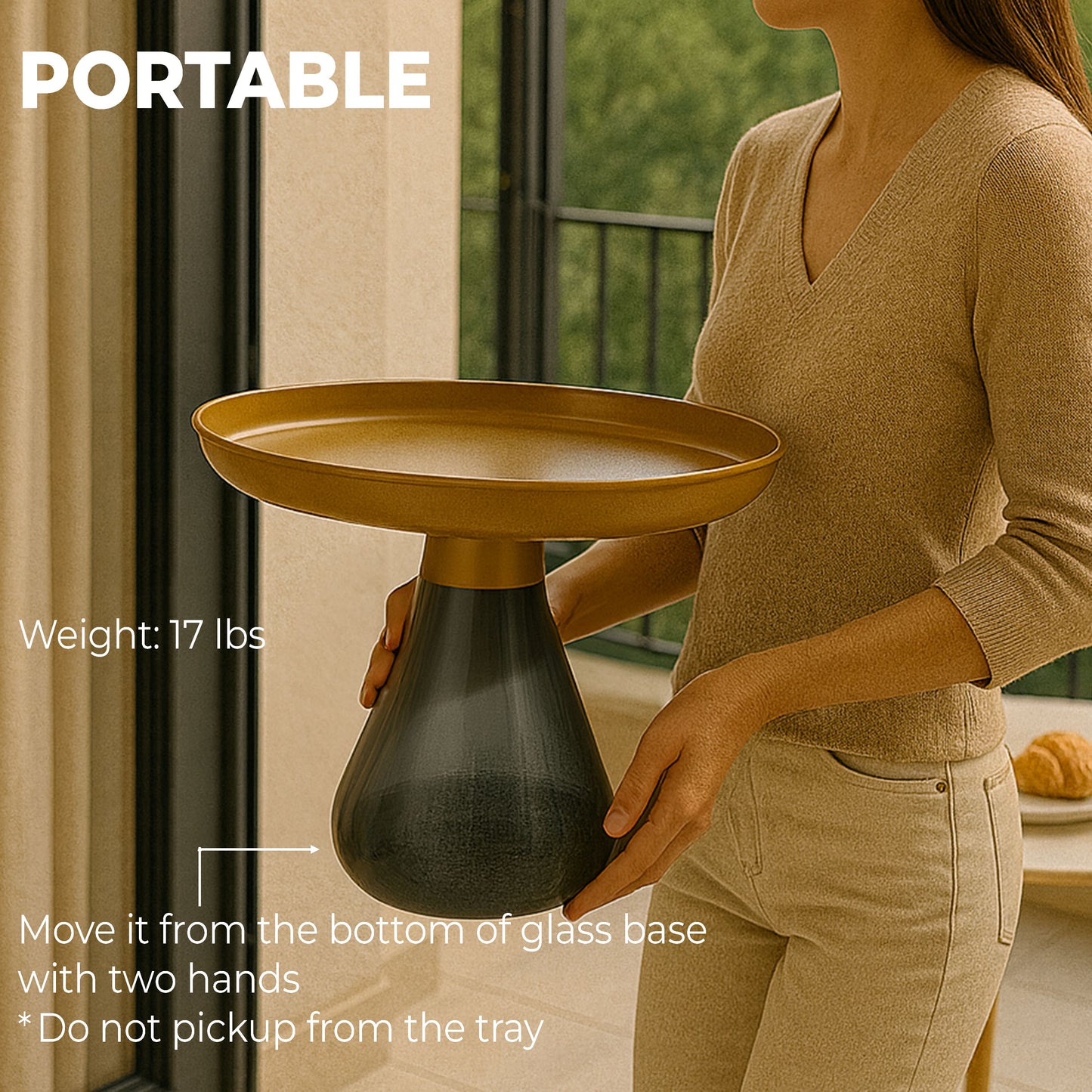 TB472 MAT GLD/GRY BAS NESTING TABLE