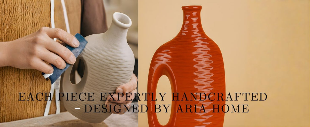 CEDC331 ORANGE CERAMIC VASES HOME DECOR DEALS