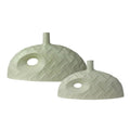 Set of 2 Weave-Pattern Water Vessel Vases